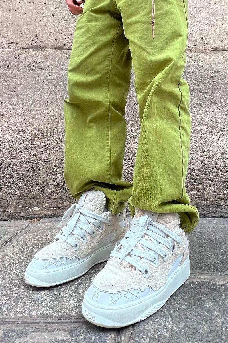 Dior Eli russell Linnetz B9S ERL skate shoe thibo denis rubber suede chunky puffer fat laces release info date price 