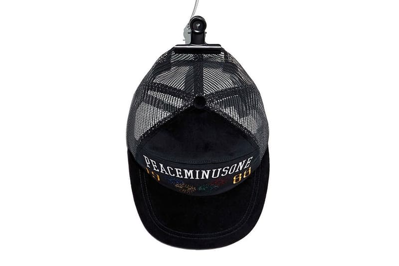 peaceminusone g dragon birthday collection black cotton tee rayon shirt mesh cap 5 panel ball cap denim pouch turquoise bracelet logo pin set