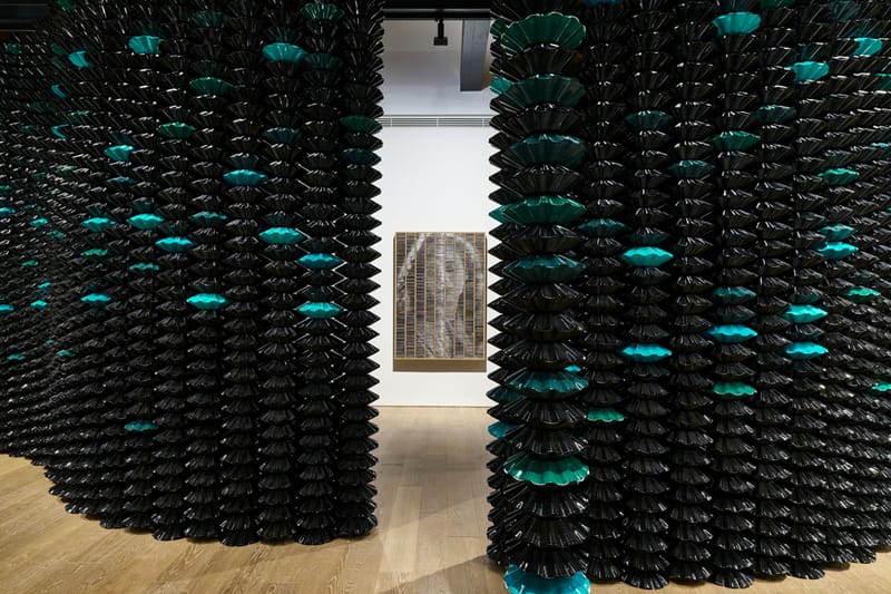 Gregor Hildebrandt Transforms Perrotin Into an Imaginary Forest Made of Vinyl and Cassette Tapes