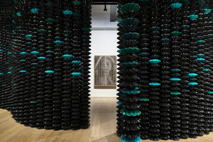 Gregor Hildebrandt Transforms Perrotin Into an Imaginary Forest Made of Vinyl and Cassette Tapes