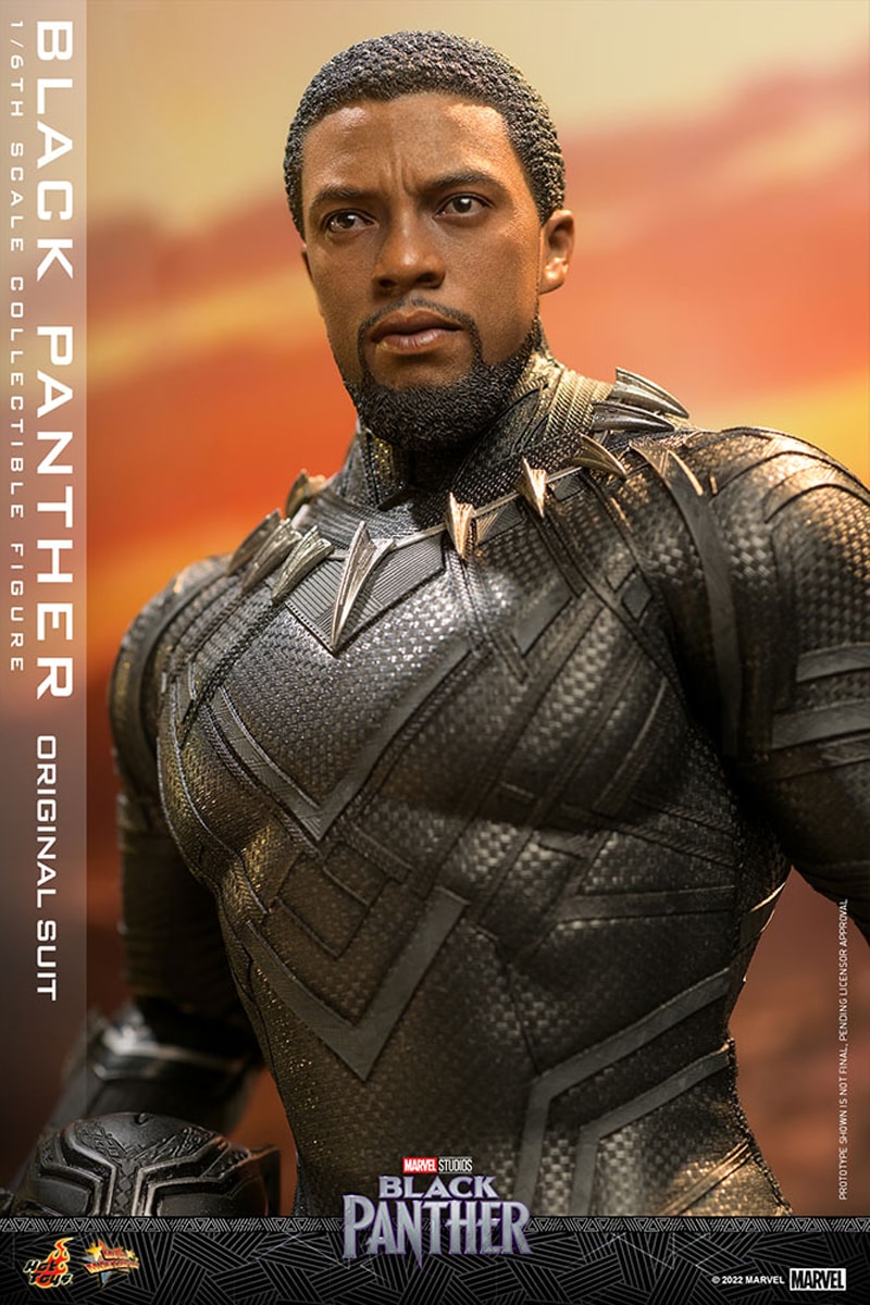 hot toys marvel studios cinematic universe black panther king t challa chadwick boseman 1 6th scale figure collectible reissue 
