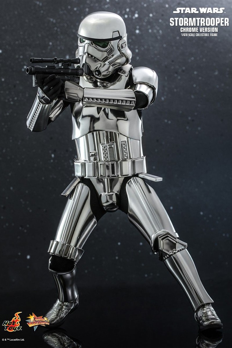 star wars stormtrooper 1 6th scale figure hot toys chrome version exclusive empire imperial collectible 