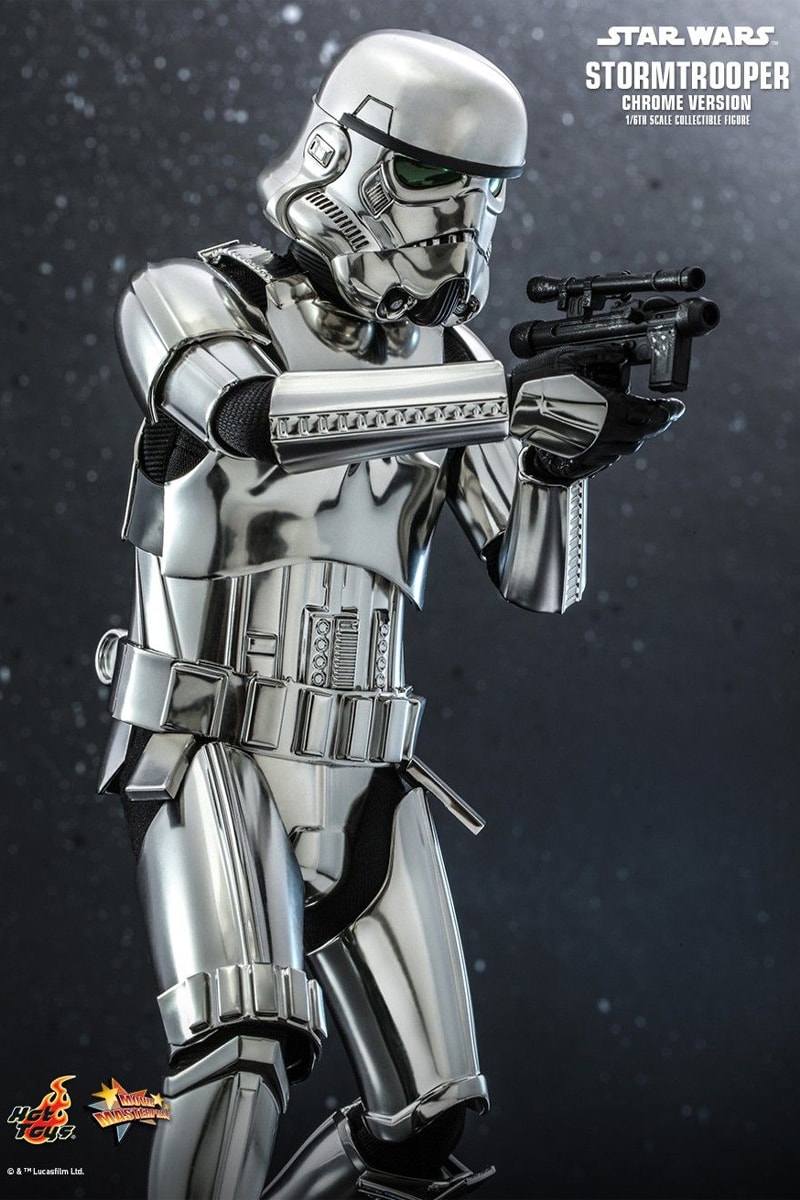 star wars stormtrooper 1 6th scale figure hot toys chrome version exclusive empire imperial collectible 