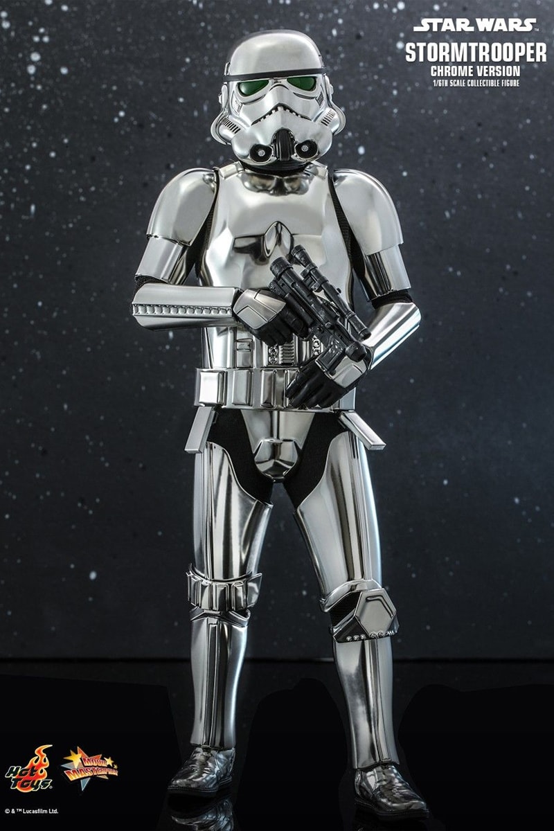 star wars stormtrooper 1 6th scale figure hot toys chrome version exclusive empire imperial collectible 