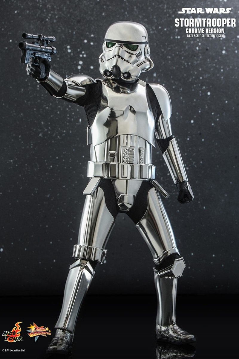 star wars stormtrooper 1 6th scale figure hot toys chrome version exclusive empire imperial collectible 