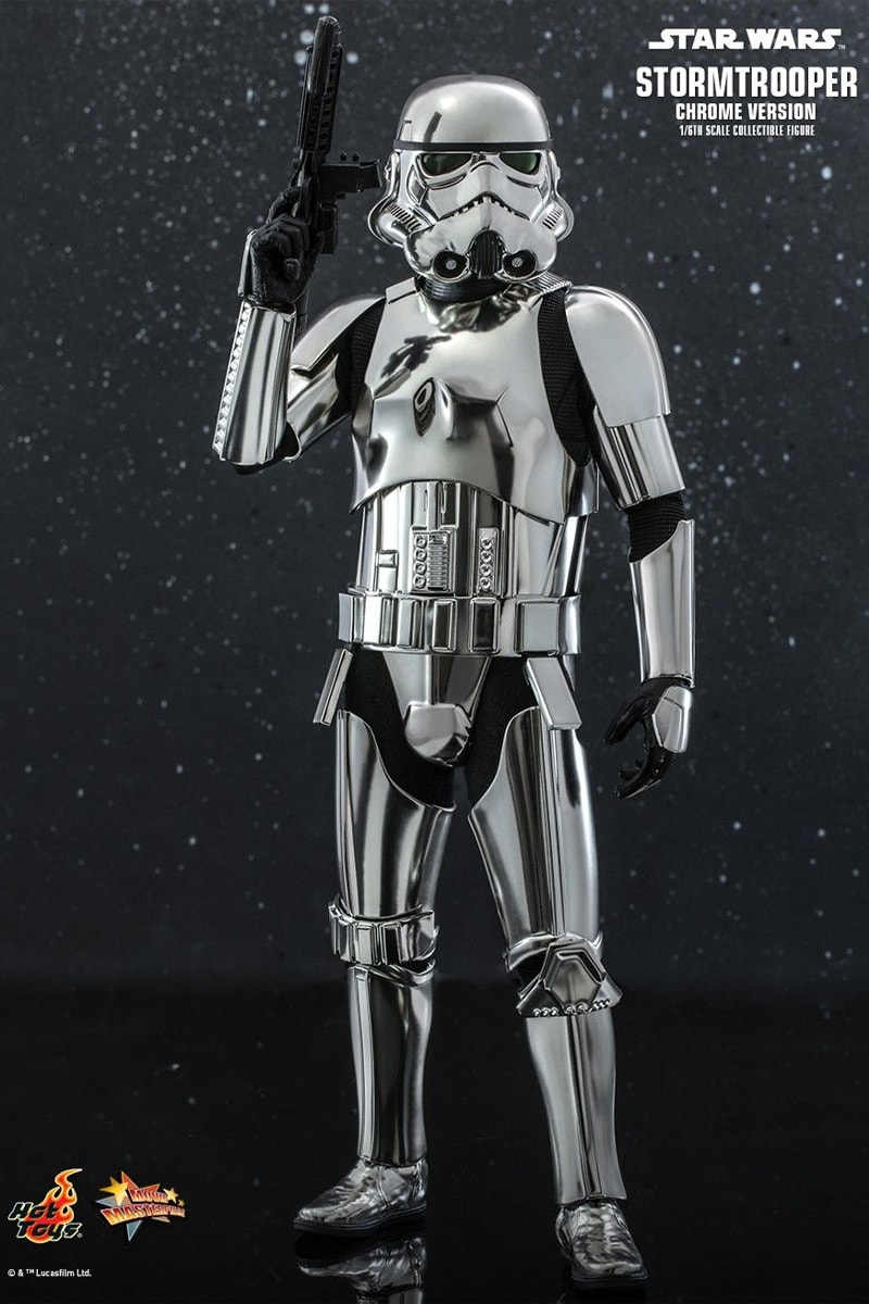 star wars stormtrooper 1 6th scale figure hot toys chrome version exclusive empire imperial collectible 