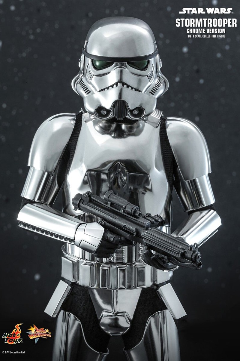 star wars stormtrooper 1 6th scale figure hot toys chrome version exclusive empire imperial collectible 