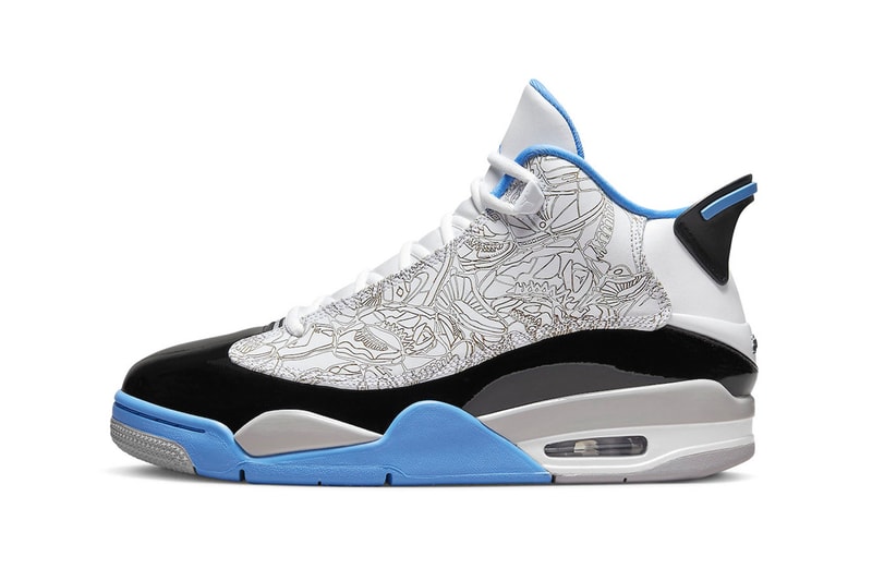 Jordan Dub Zero "Legend Blue" Receives an Official Release Date white black neutral grey october nike swoosh 