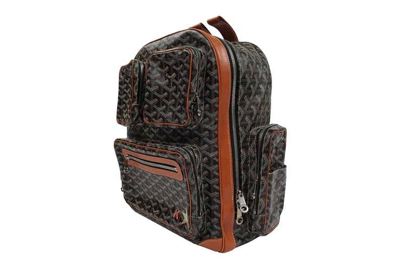 Kanye West Custom Goyard "Robot Face" 1-of-1 Backpack $100,000 USD For Sale Ye Amber Rose Paris Fashion Week 2010 Justin Reed