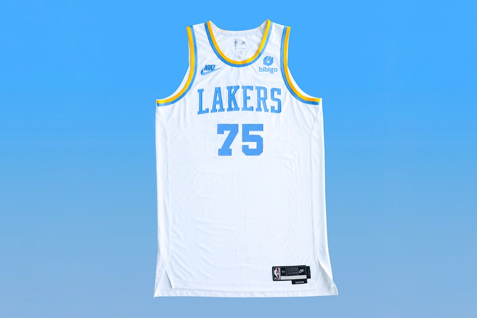 lakers jersey white and blue