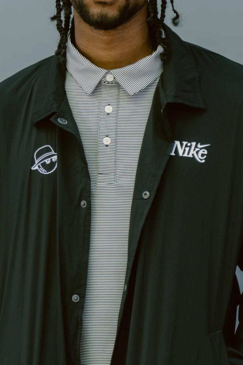 Malbon and Nike Convertible Coach's Jacket golf bronze black navy gray