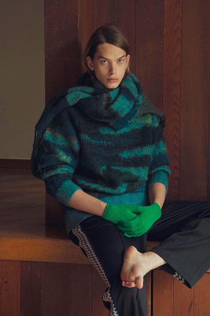 monkeytime fw22 collection lookbook united arrows coats pleated trackpants sweaters vest parka release info date price