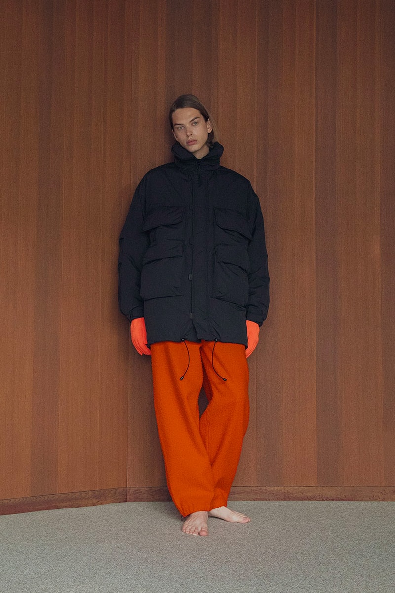 monkeytime fw22 collection lookbook united arrows coats pleated trackpants sweaters vest parka release info date price