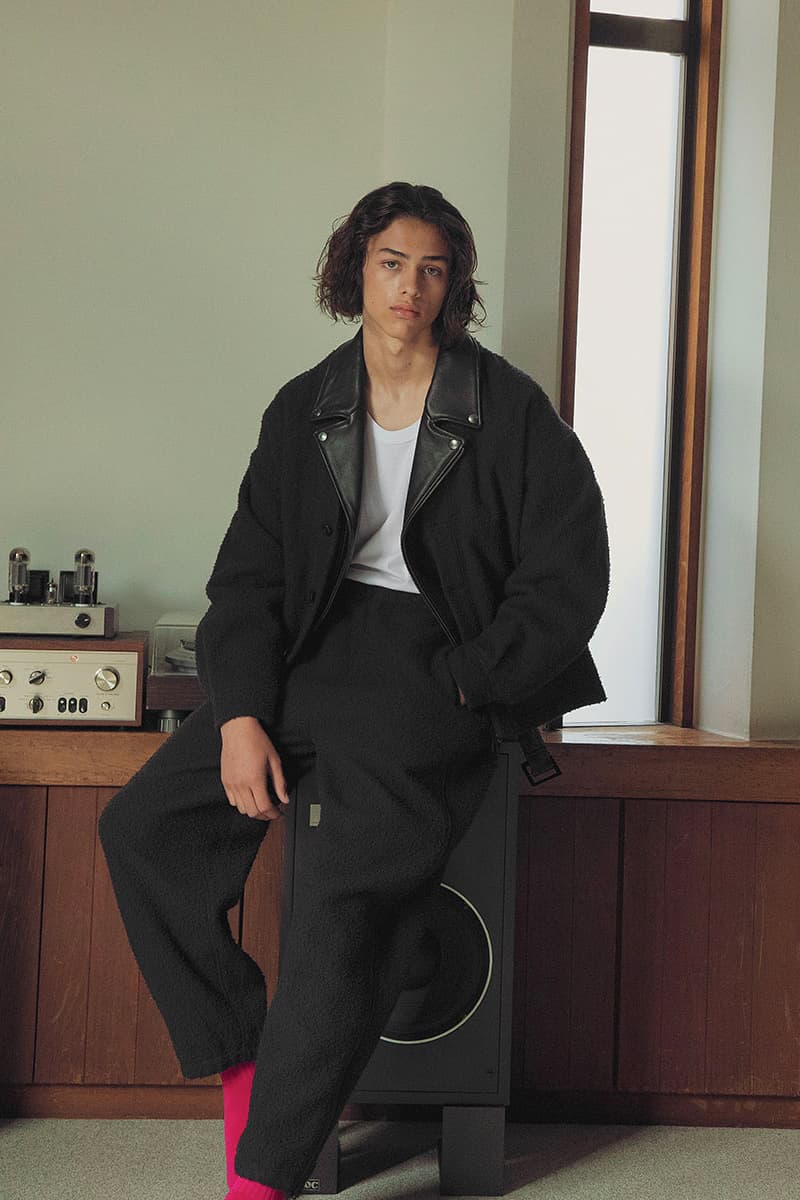 monkeytime fw22 collection lookbook united arrows coats pleated trackpants sweaters vest parka release info date price