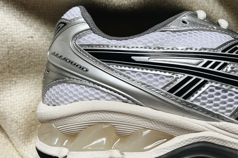 JJJJound x ASICS GEL-KAYANO 14 Closer Look Hypebeast Collaboration Release Information White Silver Black Justin Saunders Sportstyle