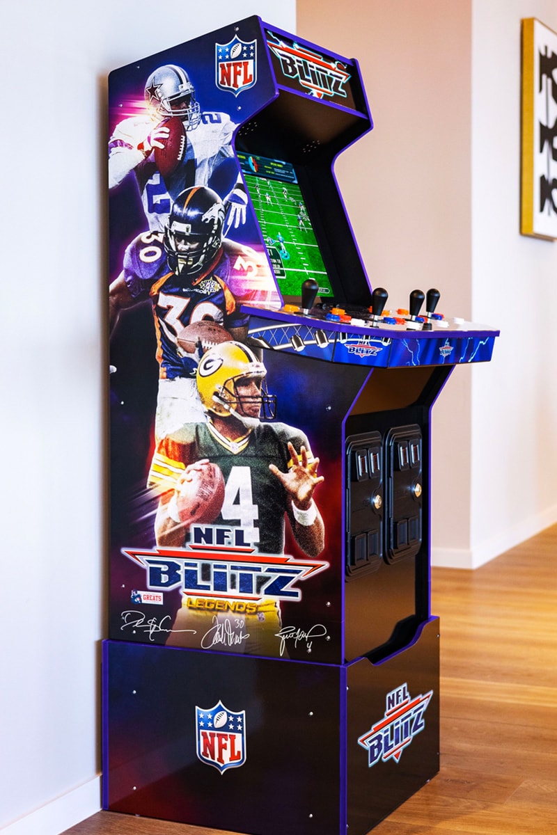 Arcade1Up NFL Blitz Legends Arcade Machine - 4 Player, 5-foot tall  full-size stand-up game for home with WiFi for online multiplayer,  leaderboards