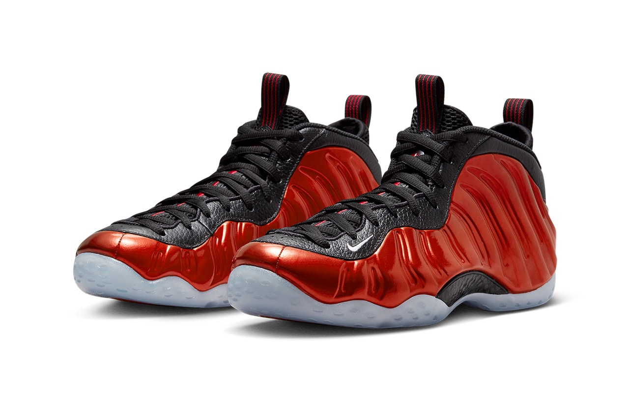 Nike Air Foamposite One Metallic Red DZ2545 600 Summer 2023 Varisty Red Black White 1 cent logo penny hardaway release info date price 230 USD