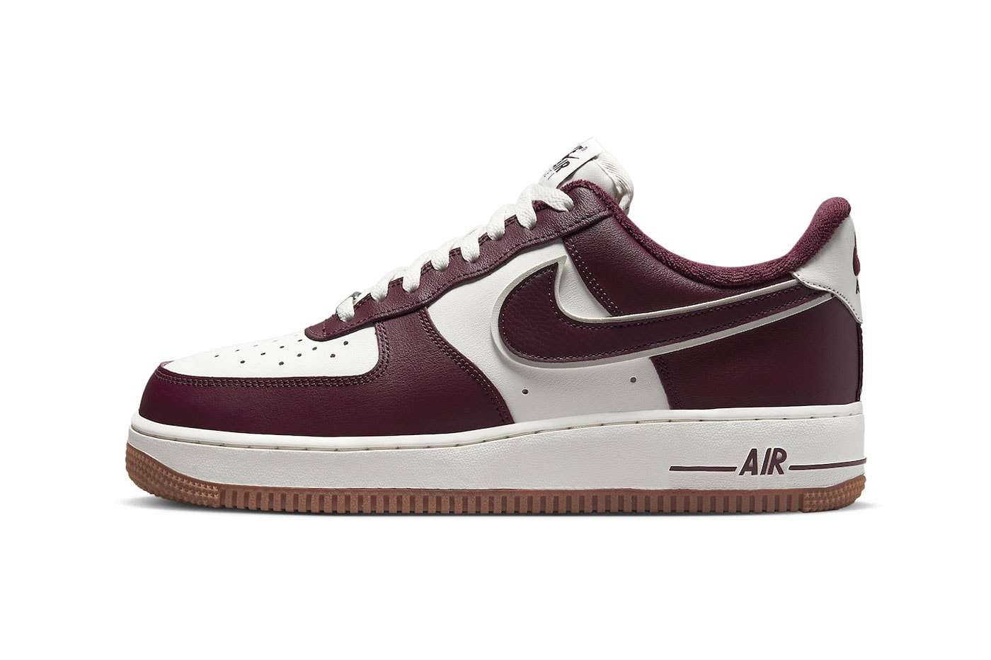 Nike Air Force 1 Low Blue Red Brown gum white College pack DQ7659 101 102 maroon release info date price