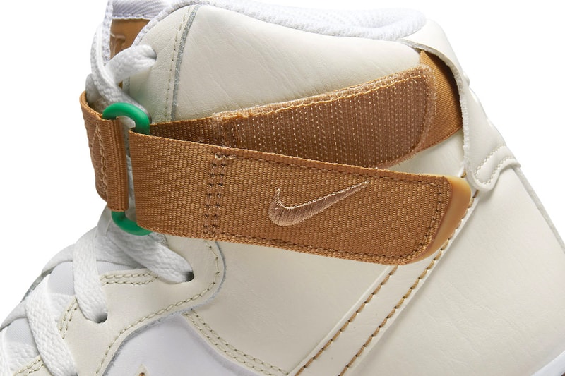 Nike Air Force 1 High Inspected By Swoosh phantom white elemental gold leather mesh dark gum Release Info