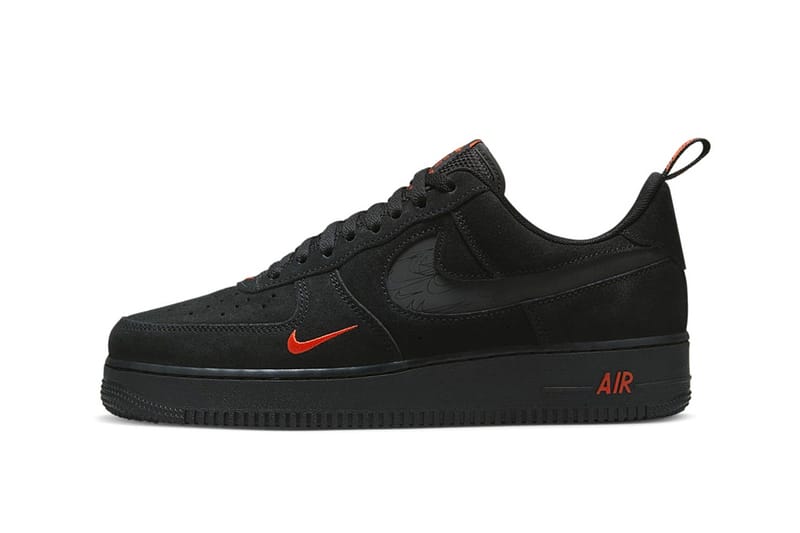 black air force 1 with red tongue