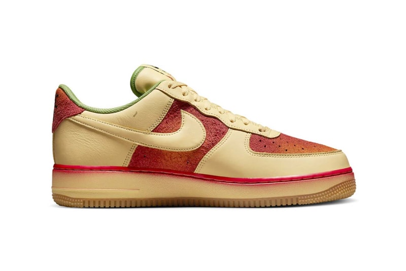 Nike Air Force 1 chili pepper cream red green leather suede mesh anniversary edition sportswear 40th release date info price