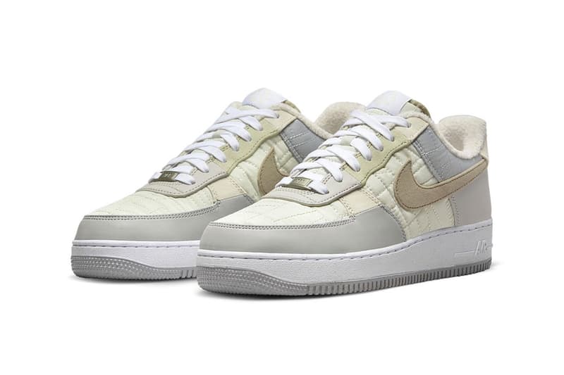 Nike Air Force 1 Low Quilted uppers fleece lining recycled fabrics pinwheel 120 usd toasty release info date price