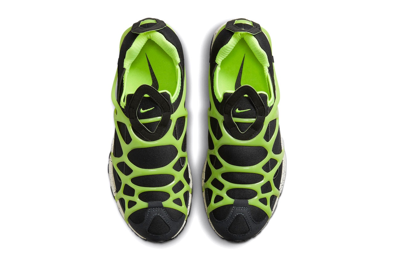 Nike Air Kukini Neon Green Sneaker Footwear dz4851-001 Green Laceless Slip-On Trainers Speckles Air Cushioning 