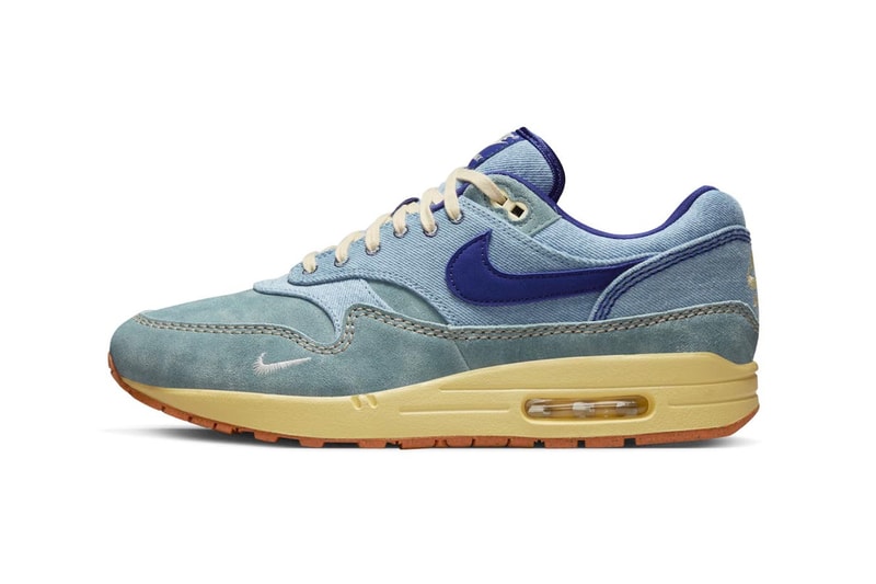 Nike Air Max 1 Premium "Mineral Slate" Release Info Denim suede DV3050-300 shoes sneakers swoosh