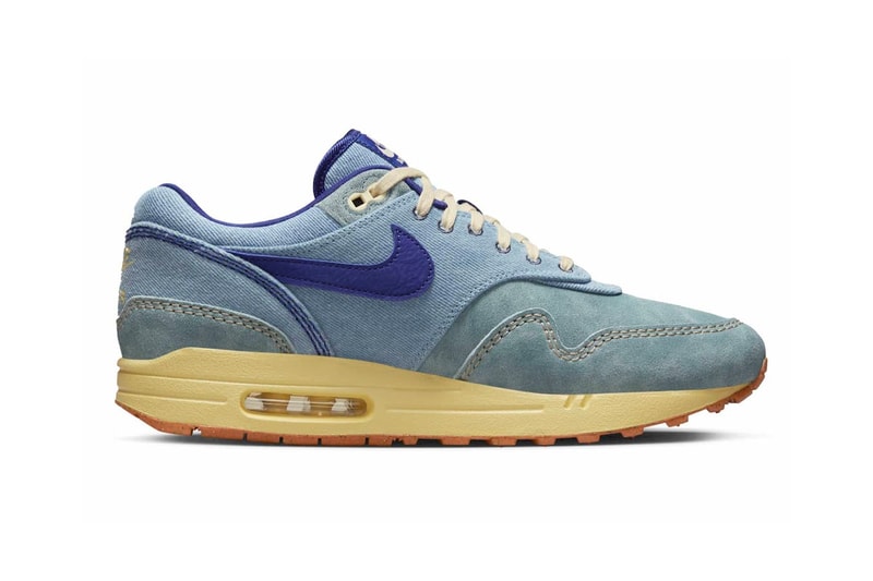 Nike Air Max 1 Premium "Mineral Slate" Release Info Denim suede DV3050-300 shoes sneakers swoosh