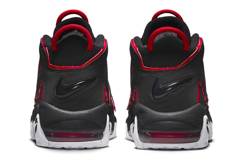 Official Look at the Nike Air More Uptempo "Red Toe" FD0274-001 swoosh shoes chicago bulls color blocking 