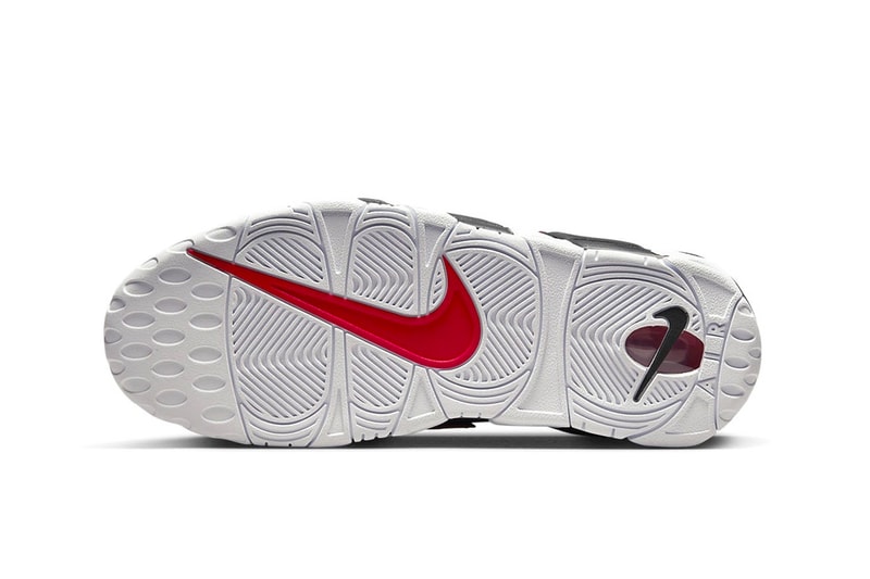 Official Look at the Nike Air More Uptempo "Red Toe" FD0274-001 swoosh shoes chicago bulls color blocking 