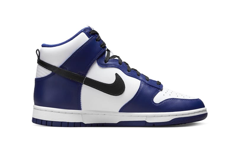 high top blue and black nikes