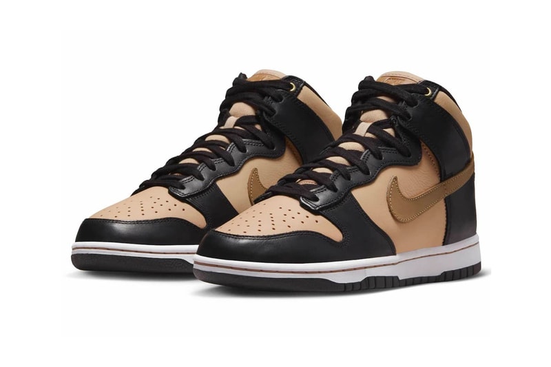 Nike Dunk High LXX Arrives in "Black Flax" release info DX0346-001 high tops sneakers swoosh leather