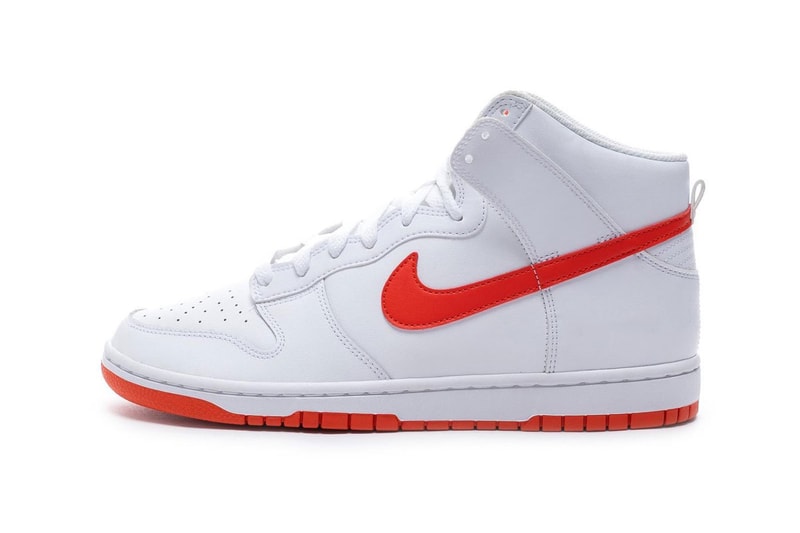 nike sportswear dunk high white orange release date info photos price unreleased sample