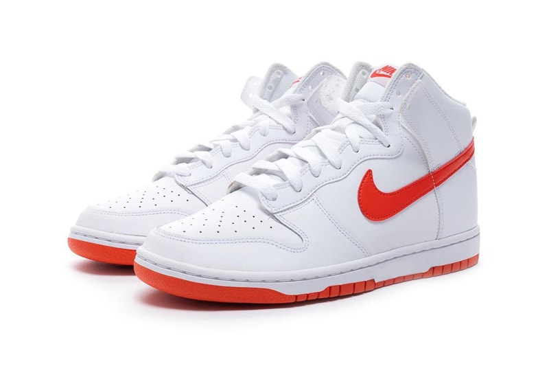 nike sportswear dunk high white orange release date info photos price unreleased sample