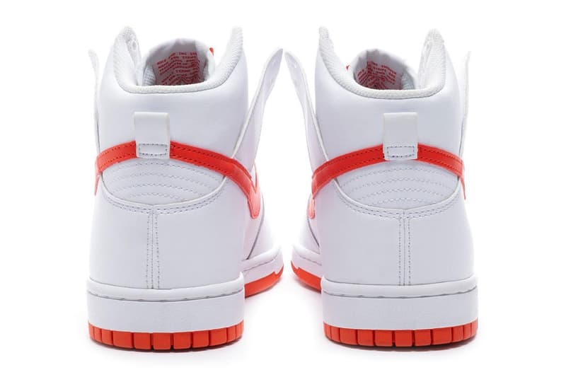 nike sportswear dunk high white orange release date info photos price unreleased sample