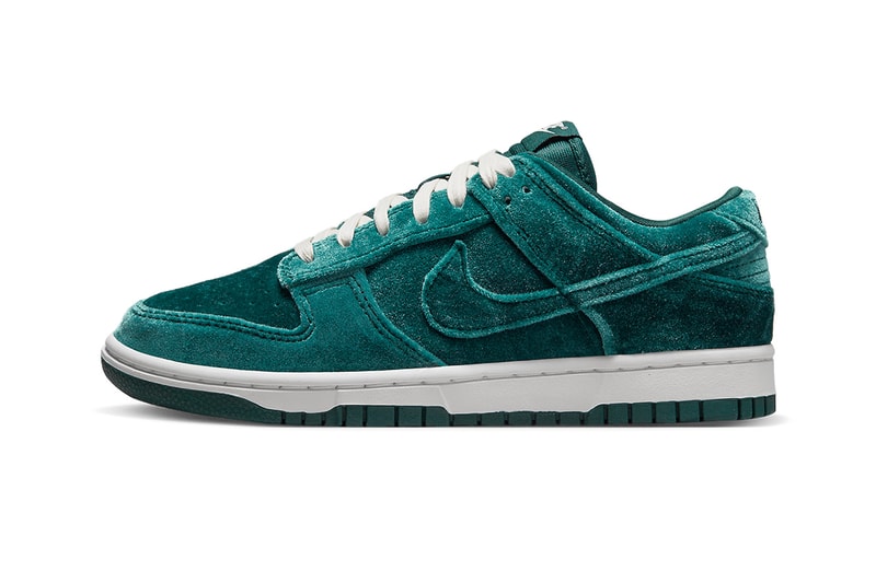 nike dunk low green velvet DZ5224 300 release date info store list buying guide photos price 