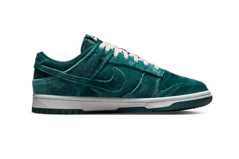 nike dunk low green velvet DZ5224 300 release date info store list buying guide photos price 