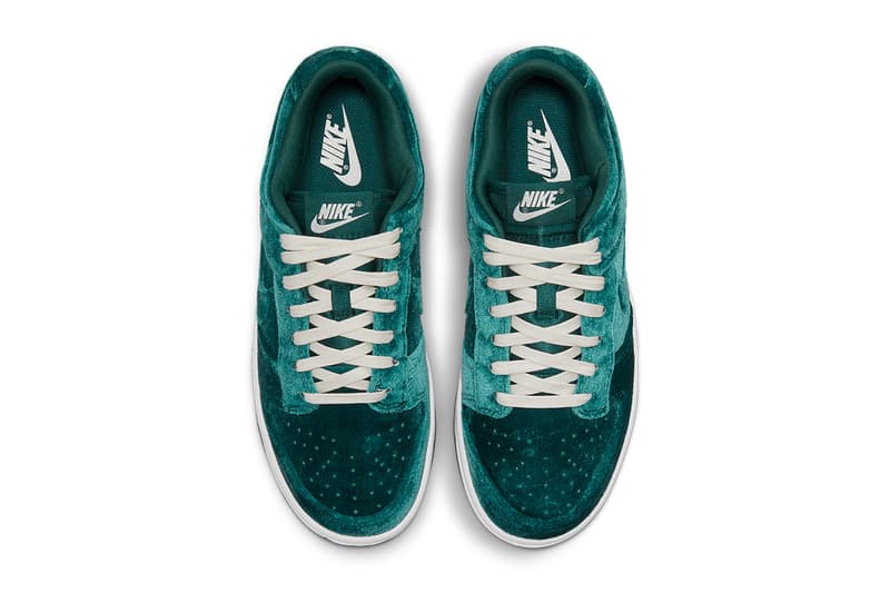 nike dunk low green velvet DZ5224 300 release date info store list buying guide photos price