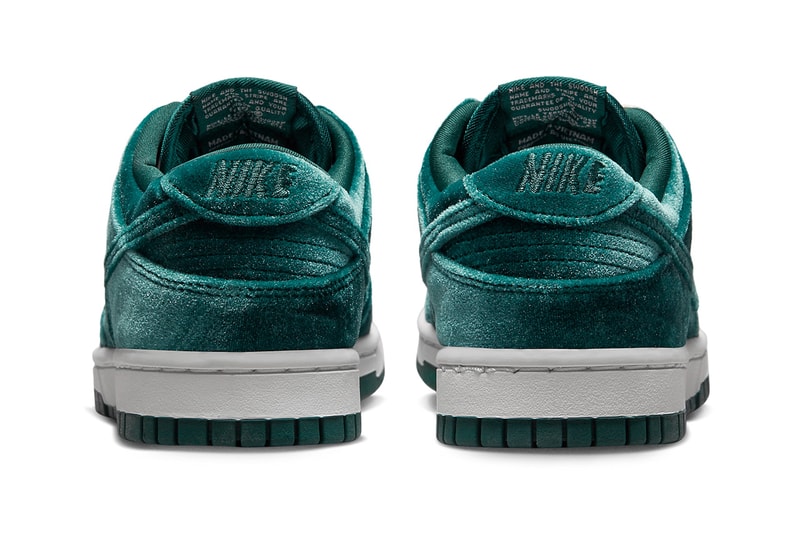 nike dunk low green velvet DZ5224 300 release date info store list buying guide photos price 