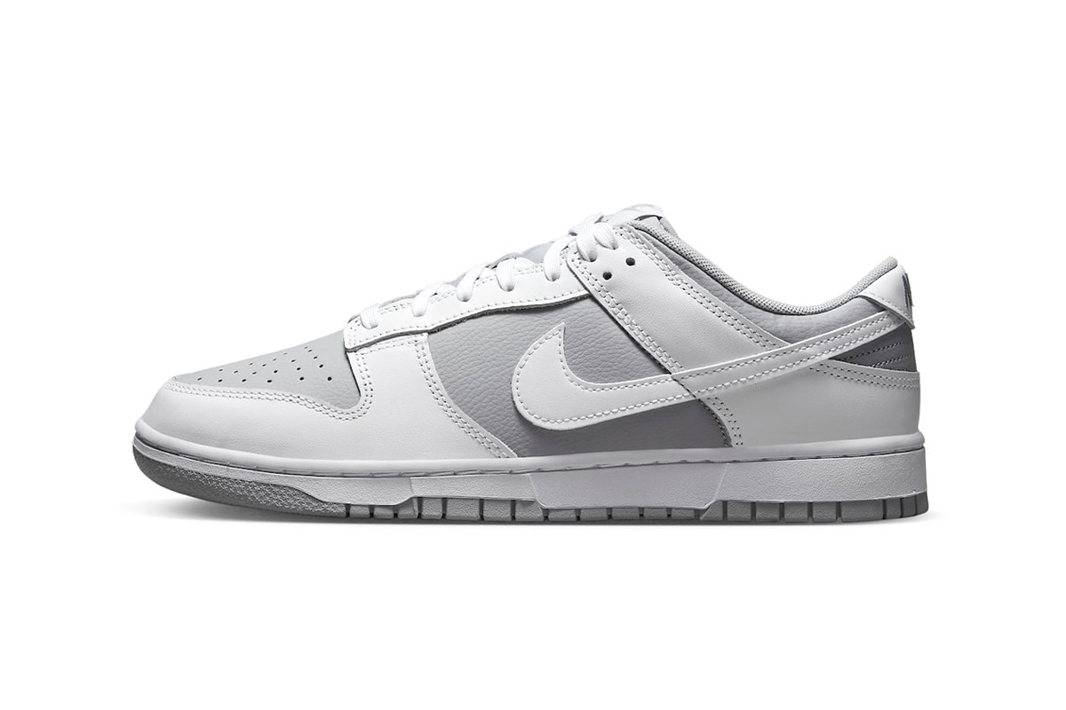 DJ6188-003 Nike Dunk Low grey white palette two-tone swoosh sneakers sb af1 air force 1 inverted panda rubber