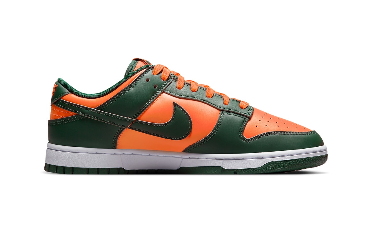 nike dunk low miami hurricanes DD1391 300 release date info store list buying guide photos price 