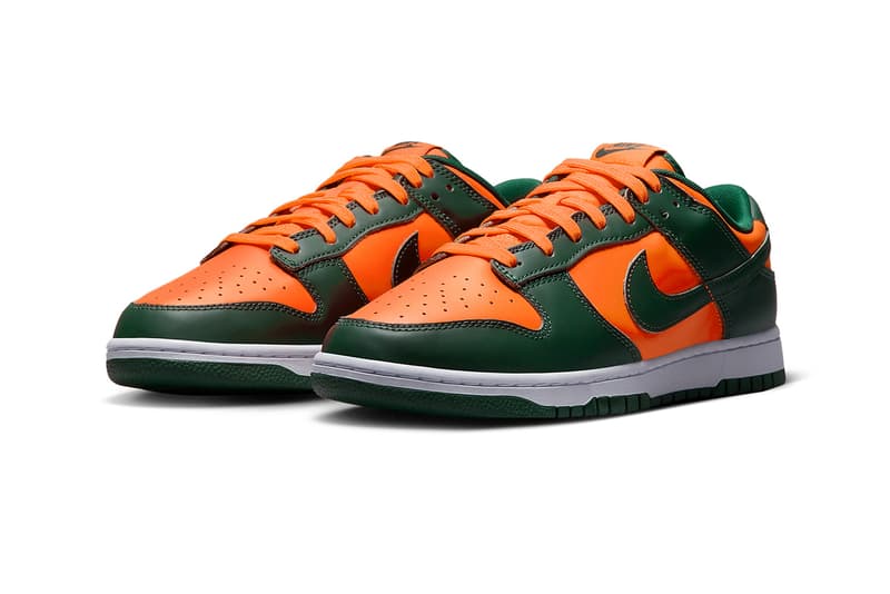 nike dunk low miami hurricanes DD1391 300 release date info store list buying guide photos price 