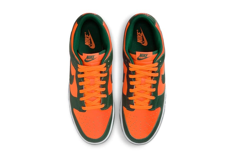 nike dunk low miami hurricanes DD1391 300 release date info store list buying guide photos price 