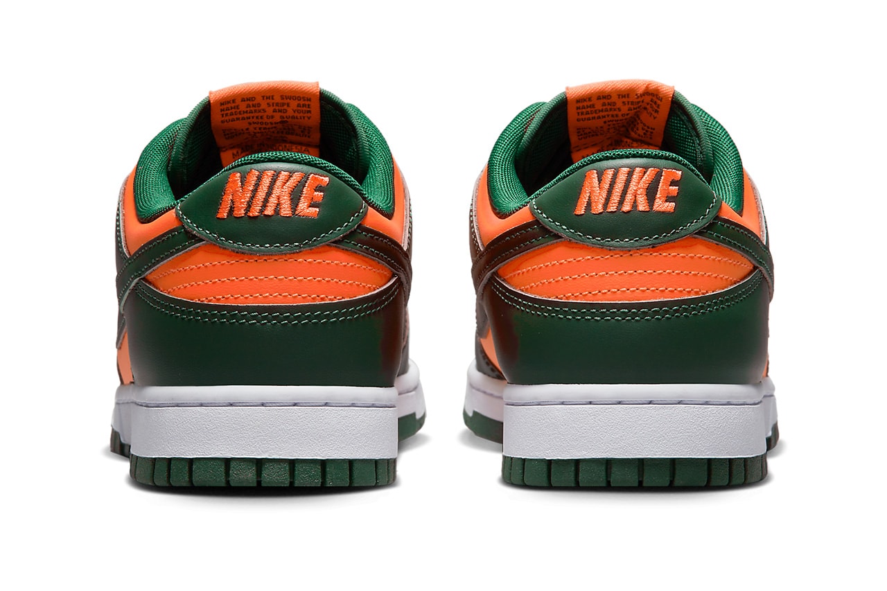 nike dunk low miami hurricanes DD1391 300 release date info store list buying guide photos price 