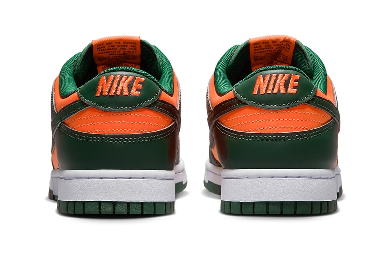 nike dunk low miami hurricanes DD1391 300 release date info store list buying guide photos price 