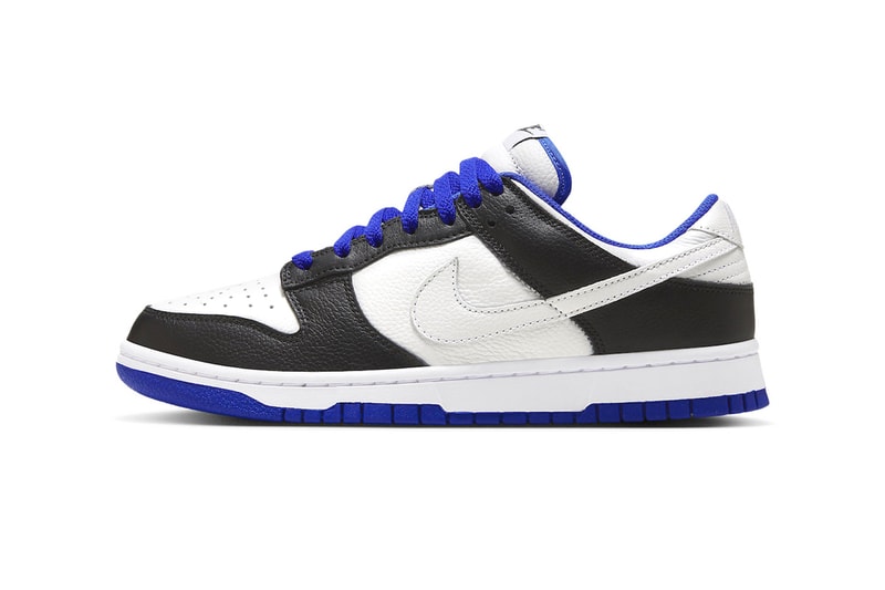 Nike Dunk Low Arrives in New White, Black and Blue Colorway FD9064-110 swoosh jordan shoes sneakers