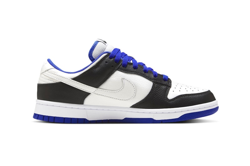 Nike Dunk Low Arrives in New White, Black and Blue Colorway FD9064-110 swoosh jordan shoes sneakers