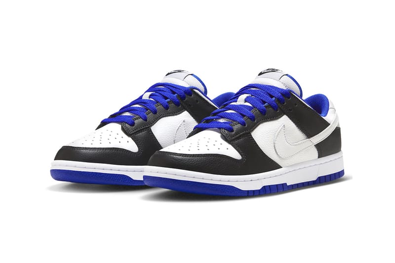 dark blue and white dunks