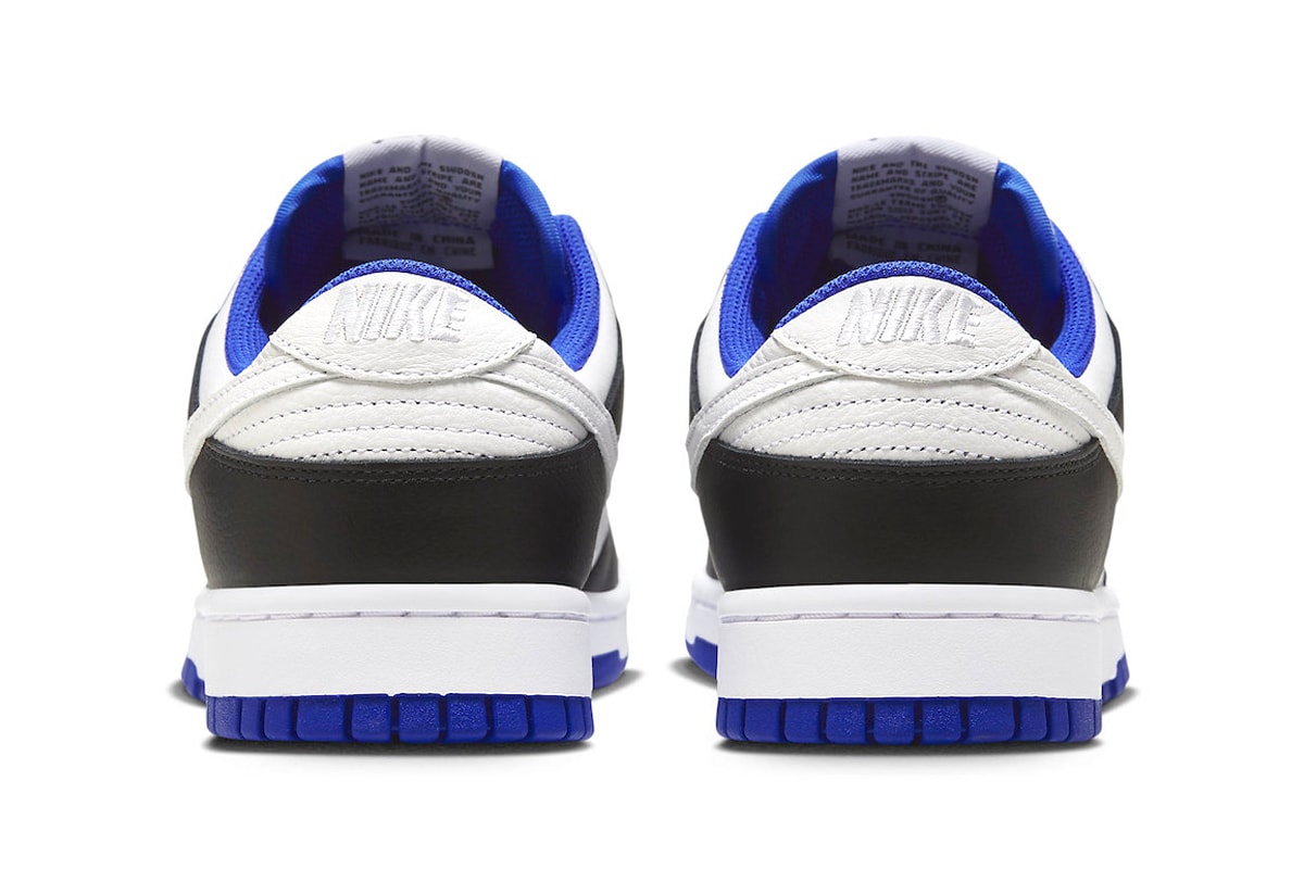 Nike Dunk Low Arrives in New White, Black and Blue Colorway FD9064-110 swoosh jordan shoes sneakers